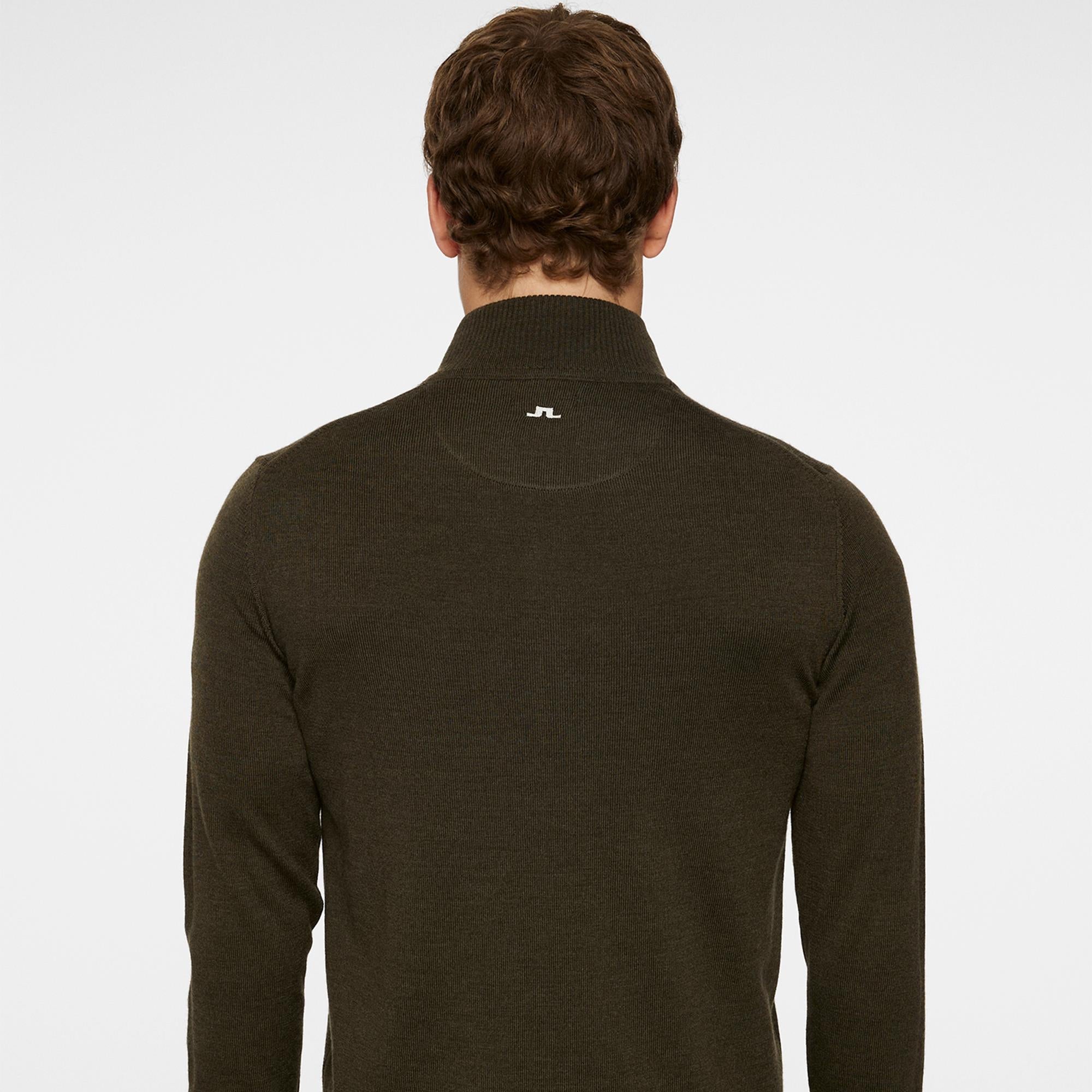 J Lindeberg Kian Tour Merino Sweater Forest Green